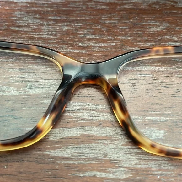 Bulgari 3018 5251 Havana clear brown tortoise eyeglasses with round black case - Picture 5 of 16